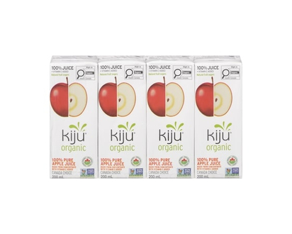 Kiju Organic 100% Pure Apple Juice Boxes - 200.0 ML