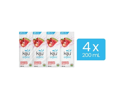 Kiju Organic Strawberry Watermelon Juice Boxes - 200.0 ML