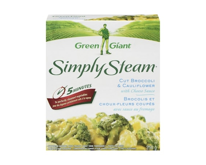 Green Giant Simply Steam Cut Broccoli & Cauliflower with Cheese Sauce - 250.0 G