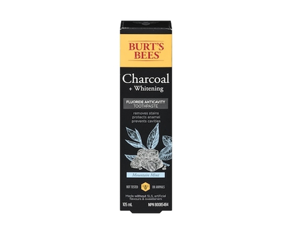 Burt's Bees Toothpaste, Charcoal with Fluoride, Peppermint, 105 mL - 105.0 ML
