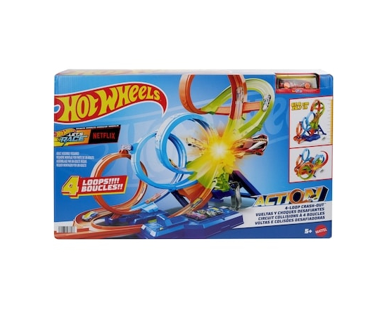 Hot Wheels 4-Loop Crash-Out™ Track Set - 1.0 EA