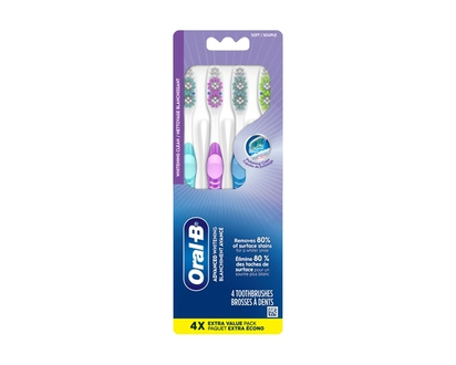 Oral-B Brosses à dents Blanc brillant, souples, 4 unités - 4.0 EA