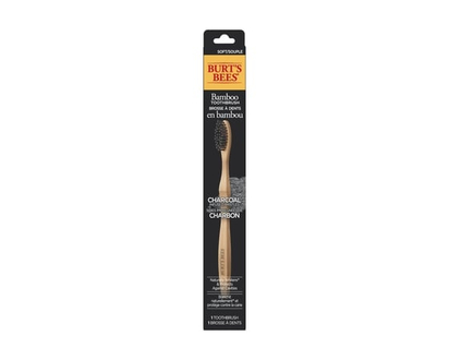 Burt's Bees Toothbrushes, Bamboo Toothbrush with Charcoal Infused Bristles, 1ct - 1.0 EA