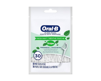 Oral B Burst of Dental Floss Picks, Fresh Mint, 30 ct - 30 EA