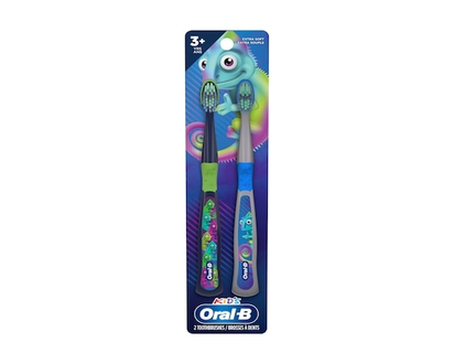 Oral-B Brosse à dents Chameleon extra-douce pour enfants 3+ ans paquet de 2 - 2.0 EA