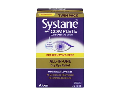 Systane Gouttes oculaires lubrifiantes complètes tout-en-un pour soulager la sécheresse, 2 pièces - 20.0 ML