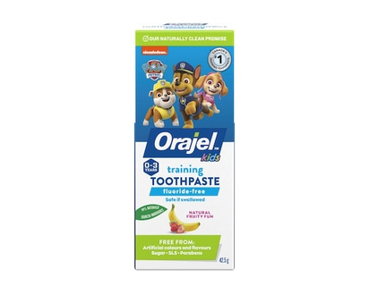 Orajel Dentifrice d’entraînement sans fluorure PAW PatrolMC Pour Enfants - 42.5 G