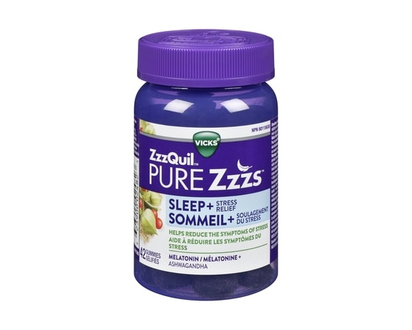 Vicks ZzzQuil PURE Zzzs Stress Relief Melatonin Sleep Aid Gummies - 42 EA