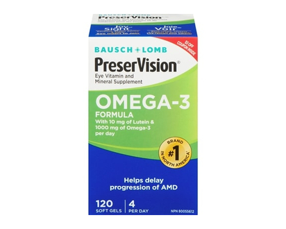 Bausch+Lomb Omega-3 Eye Vitamin & Mineral Supplement - 120.0 EA