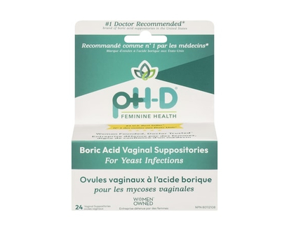 PhD Boric Acid Vaginal Suppositories - 24.0 EA
