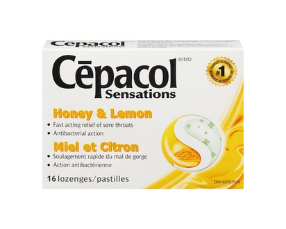 Cepacol Sensations Honey and Lemon, Sore Throat Lozenges - 16.0 EA