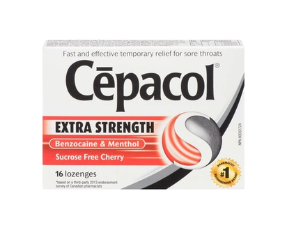 Cepacol Extra Strength Sucrose Free Cherry, Sore Throat Lozenges - 16.0 EA