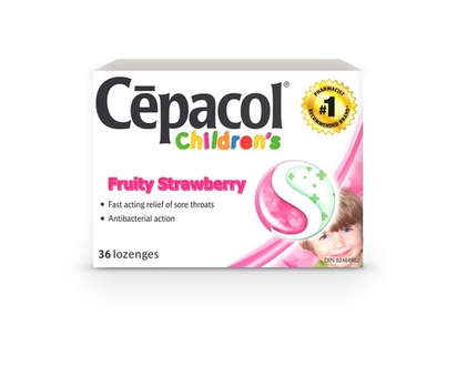 Cepacol Children's Fruity Strawberry, Sore Throat Lozenges - 36.0 EA