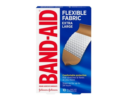 Band-Aid Flexible Fabric Adhesive Bandages, Extra Large - 10.0 EA