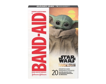 Band-Aid Adhesive Bandages for Kids, Star Wars The Mandalorian - 20 EA