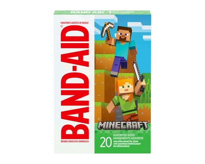 Band-Aid Minecraft Adhesive Bandages, assorted sizes - 20.0 EA