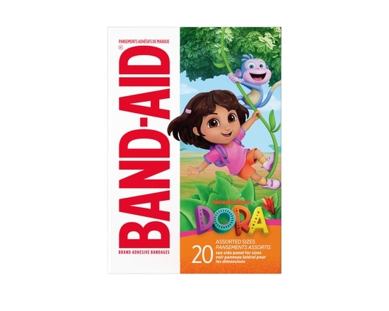 First Aid Bandages for Kids, Nickelodeon Dora - 20.0 EA