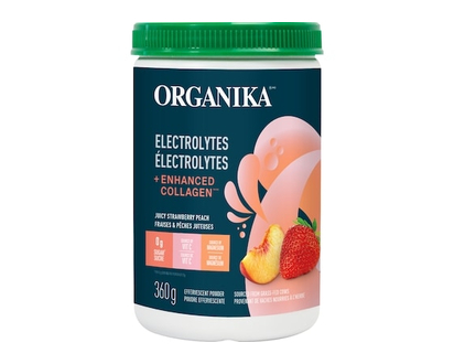 Organika Juicy Strawberry Peach Effervescent Powder - 360.0 G