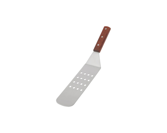 Perforated Turners, 8X3In, Wood Handle - 1.0 EA
