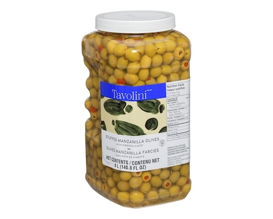 Stuffed Green Manzanilla Olives - 4.0 L