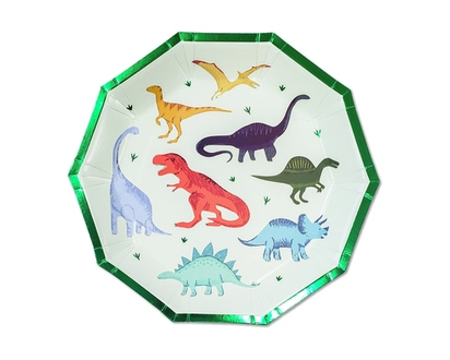 Tomo Dinosaur 8ct Shaped Plates - 1.0 EA