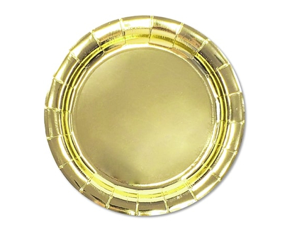 Tomo Occasion 8ct Round Plates Gold 22.86 cm - 8.0 EA