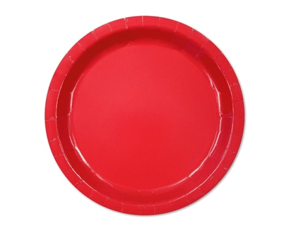 Solid 16ct Round Plates Red - 1.0 EA