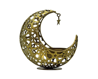Metal Candle Holder in Moon shape - 1.0 EA