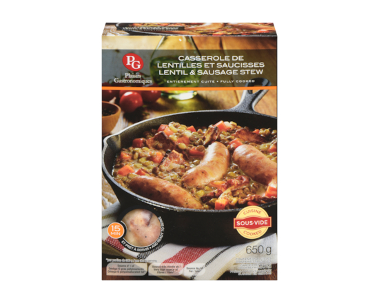 Plaisirs Gastronomiques Casserole de lentilles et saucisses - 650.0 G