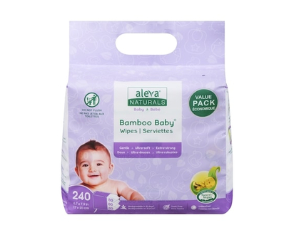 Aleva Naturals Bamboo Baby Wipes - 240.0 EA