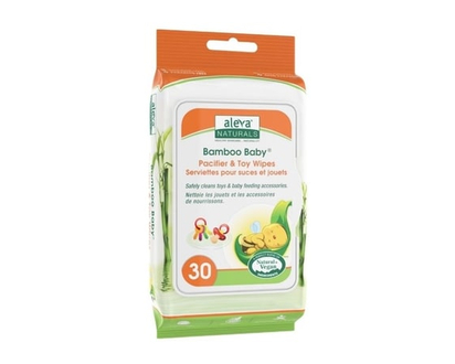 Aleva Naturals Bamboo Baby Pacifier & Toy Wipes - 30.0 EA