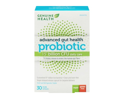 Genuine Health Advanced Gut Health Probiotic 15 Billion Cfu Daily Care - 30.0 EA