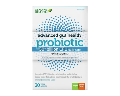 Genuine Health Advanced Gut Health Probiotic 50 Billion Cfu Daily Care - 30.0 EA