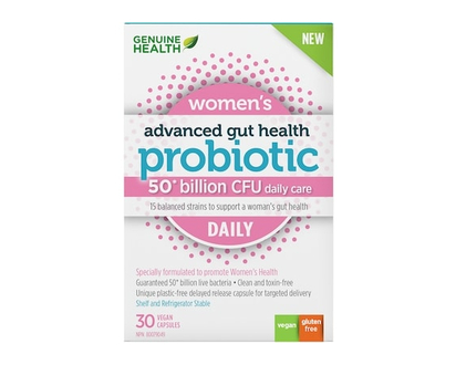 Genuine Health Vegan Capsules Probiotic Women'S Daily Advanced Gut Health - 30.0 EA