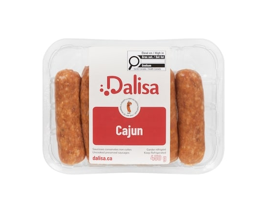 Dalisa Saucisses conservées non cuites cajun - 450.0 G