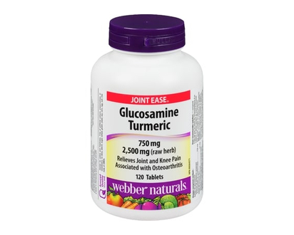 Webber Naturals Anti-Inflammation Glucosamine Turmeric 750mg - 120.0 EA