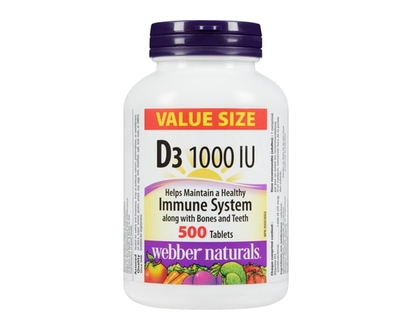 Webber Naturals 1000 Iu Value Size D3 - 500.0 EA