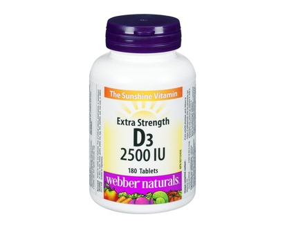 Webber Naturals D₃ 2500 Iu Extra Strength - 180.0 EA