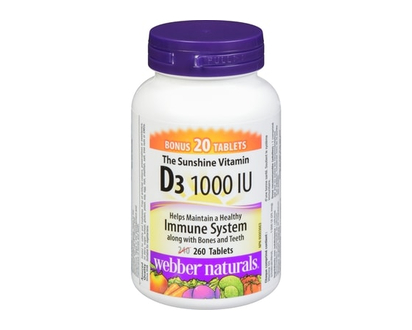 Webber Naturals Vitamin D3 1000 IU Tablets - 260.0 EA