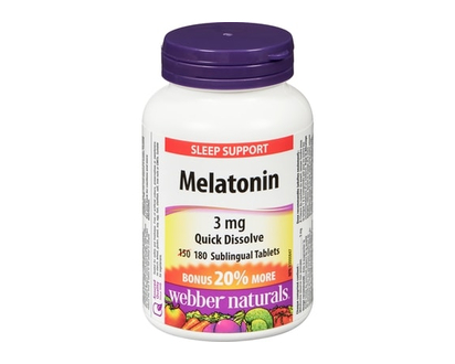 Webber Melatonin Quick Dissolve 3 mg - 180 TAB