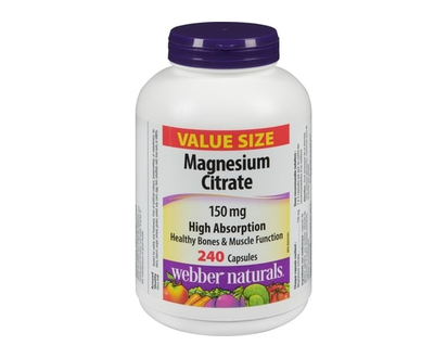 Webber Magnesium Citrate High Absorption 150 mg - 240 CAP
