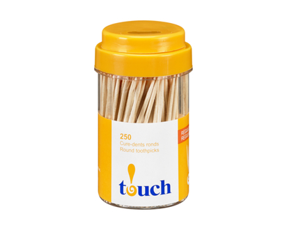 Touch Natural Toothpicks Jar - 1.0 EA