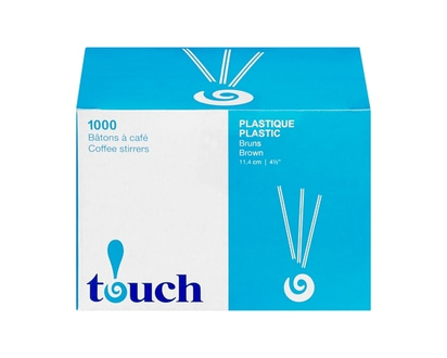 Bâtons à café en plastique brun - 1.0e3 EA