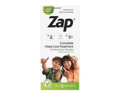 Zap Complete Head Lice Treatment - 60 ML