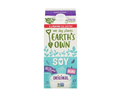 Earth's Own Organic Soy Beverage, Original - 1.75 L