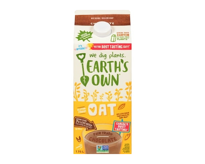 Earth's Own Oat Beverage, Chocolate - 1.75 L