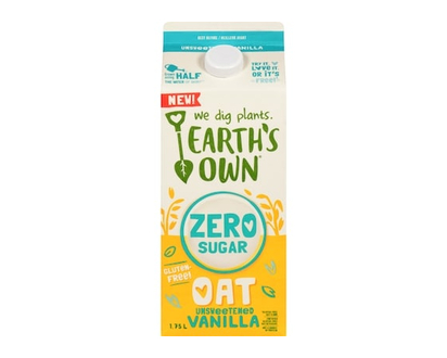 Earth's Own Oat Zero Sugar Beverage Vanilla - 1.75 L