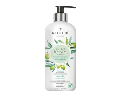 Attitude Savon pour les mains naturel Super Leaves, feuilles d’olivier - 473.0 ML