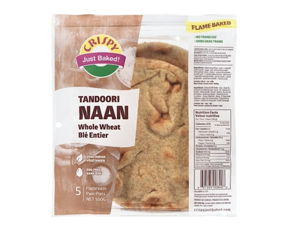 Crispy Flatbreads Tandoori Naan Whole Wheat - 500.0 G
