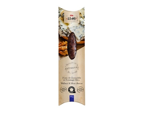 Les Saucissons 1546 Saucisse sèche, noix et fromage bleu, 90 g - 90.0 G